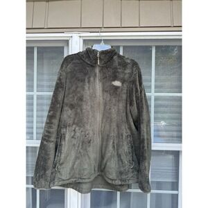 The North Face Womens Osito Full Zip Jacket Green Pockets Plus Size 3X Cozy